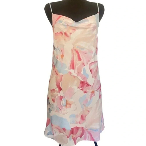 1. State printed mini open back slip dress NWOT - Picture 7 of 7